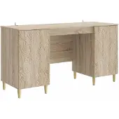 Syfax Schreibtisch Sonoma-Eiche 142,5 x 50 x 75 cm Holzwerkstoff