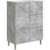 Syfax Sideboard Betongrau 66 x 34,5 x 90 cm Holzwerkstoff