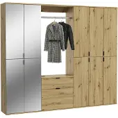 Ebuy24 xonox.home Garderobenkombination Projekt X Artisan Eiche Nachbildung 213x193x34 cm