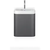 Duravit Happy D.2 Plus c-shaped Set wandhängend, 400x360mm, eine Tür, Türanschlag links, 1 Hahnloch, HP4340O80800000, Farbe: Graphit Supermatt Dekor