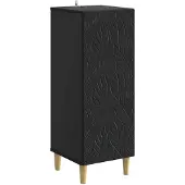Syfax Sideboard Schwarz 33 x 34,5 x 90 cm Holzwerkstoff