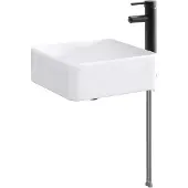 Syfax Waschbecken mit Wasserhahn und Abfluss Matt Schwarz
