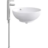 Syfax Waschbecken mit Wasserhahn und Abfluss Chrom 44 x 44 x 16 cm