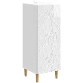 Syfax Sideboard Hochglanz Weiß 33 x 34,5 x 90 cm Holzwerkstoff