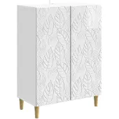 Syfax Sideboard Hochglanz Weiß 66 x 34,5 x 90 cm Holzwerkstoff