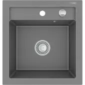 Mexen Vito 1-Becken-Granit-Spüle 520 x 490 mm, Grau - 6503521000-71