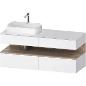 Duravit Waschtischunterschrank Qatego 140x55x60cm, E Ma/w m, Pl, B l, Nischenb
