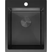 Mexen Solix Edelstahlspüle 1-Becken 400 x 500 mm, schwarz - 6406401000-70