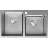 Mexen Xorin Edelstahlspüle 2-Kammer 780 x 450 mm, Inox - 6441782000-01