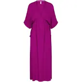 Triumph Strandkleid , Damen, Gr. 46, N-Gr, lila (raspberry), Web, Obermaterial: 100% Viskose, bequem lang, tiefer V-Ausschnitt, Kleider Strandkleid, mit tiefem V-Ausschnitt und halb langem Arm