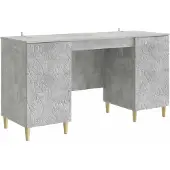 Syfax Schreibtisch Betongrau 142,5 x 50 x 75 cm Holzwerkstoff