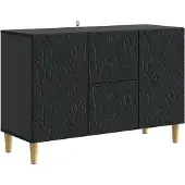 Syfax Sideboard Schwarz 89 x 34,5 x 60 cm Holzwerkstoff
