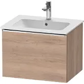Duravit D-Neo Waschtischunterbau wandhängend, 610x440x462mm, 1 Auszug, mit Griff Chrom, DE4261010550000, Farbe: Eiche Marmoriert Dekor