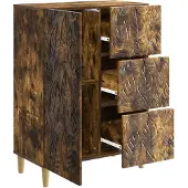 vidaXL Sideboard Geräucherte Eiche 66 x 34,5 x 90 cm Holzwerkstoff