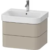 Duravit Waschtischunterschrank Happy D.2 Plus 62,5x49cm, Tau seidenmatt, 2 Schubkästen