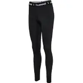 Hummel Trainingstights "HMLPULSE MID WAIST TIGHTS", Damen, Gr. XL, N-Gr, schwarz, Obermaterial: 76% Polyester, 24% Elasthan, Hosen Trainingstights, mit wasserbasierten Drucken, aus Interlock-Material