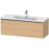 Duravit D-Neo Waschtischunterbau wandhängend, 1210x440x462mm, 1 Auszug, mit Griff Diamantschwarz, DE42640BD300000