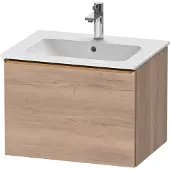 Duravit D-Neo Waschtischunterbau wandhängend, 610x440x462mm, 1 Auszug, mit Griff Bronze gebürstet, DE4261004550000, Farbe: Eiche Marmoriert Dekor