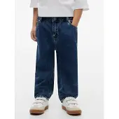 Tommy Hilfiger Gerade Jeans , Jungen, Gr. 4 (104), N-Gr, blau (denim medium 05), Denim/Jeans, Obermaterial: 100% Baumwolle, unifarben, regular fit lang, Jeans Gerade Jeans, Kinder bis 16 Jahre