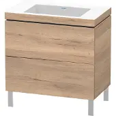Duravit Waschtischunterschrank c-bonded L-Cube 80x48cm, o HL, Ei marm., 2 Ausz., steh.