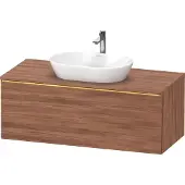 Duravit D-Neo, Konsolenwaschtischunterbau wandhängend, 1200x459x550mm, 1x Auszug, mit Griff Gold poliert, DE4949034790000