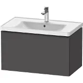 Duravit D-Neo Waschtischunterbau wandhängend, 784x440x452mm, 1 Auszug, mit Griff Diamantschwarz, DE42550BD490000, Farbe: Graphit Matt Dekor
