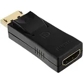 Kindermann 5809000082, DisplayPort, HDMI, Male/Female, Schwarz
