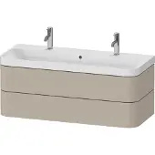 Duravit Möbelwaschtisch Happy D.2 Plus 117,5x49cm, 2 Schubk., taupe seidenmatt