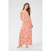 Kaffe Badekleid "Damen Accessoires KAdahlia", Damen, Gr. XL, N-Gr, rot (rot, chalk palm leafs), Obermaterial: 76% Viskose CV. 24% Polyester PES., Badeanzüge Badekleid