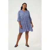 KAFFE CURVE Kleid A-shape blue white