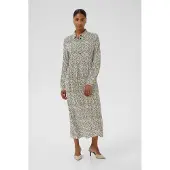 Kaffe Midikleid "Damen Kleid KAmiriam", Damen, Gr. 40, N-Gr, schwarz (schwarz oyster, turtledove animal), Obermaterial: 97% Viskose CV. 3% Elasthan EL., Kleider Midikleid