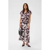 Kaffe Jumpsuit "Damen Overall KAmira", Damen, Gr. 44, N-Gr, rot (schwarzberry wine, chalk flowers), Obermaterial: 100% Viskose LENZING ECOVERO CV LenzEcov., Overalls Jumpsuit
