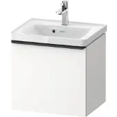 Duravit D-Neo Waschtischunterbau wandhängend, 484x440x372mm, 1 Auszug, mit Griff Diamantschwarz, DE42480BD180000, Farbe: Weiß Matt Dekor