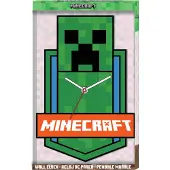 Kids Euroswan Minecraft Mdf-wanduhr Grün Grün One Size