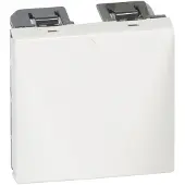 Legrand 077550 Kabelauslass 2-modulig, ohne Klemmen, mit Zugentlastung. Weiß