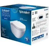 Duravit Wand-WC, Tiefspüler-Set Starck 3 mit WC-Sitz, weiß