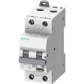 Siemens FI/LS 2P 2TE 6kA Typ A 30mA C32, Residual-current device with overcurrent protection (RCBO), Typ A, 6 A, IP20, 230/240 V