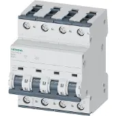 Siemens 5SY5425-6 Leitungsschutzschalter Allstrom DC 880V AC 400V 10kA, 4-polig, B, 25A 5SY54256