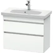 Duravit DuraStyle Waschtischunterschrank wandhängend 6499, 730mm, 2 Schubkästen, für DuraStyle, DS649901818, Farbe: Weiß Matt / Weiß Matt