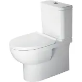 Duravit No.1 Stand-WC, rimless, für Kombination, 365x650mm, Abgang senkrecht/waagerecht/vario, 2182090000, Farbe: Weiß