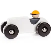 Bajo Holz Retro Rennwagen - Spielzeugauto weiß nachhaltig