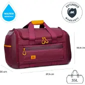 Rivacase Dijon Seesack 35 L Polyester, Polyurethan Burgund