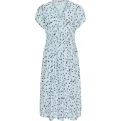 Culture Midikleid "Damen Kleid CUpuglia", Damen, Gr. XXL, N-Gr, blau (blau flower), Obermaterial: 80% Viskose CV. 20% Nylon NY., Kleider Midikleid