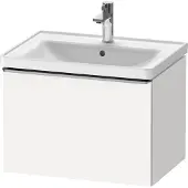 Duravit D-Neo Waschtischunterbau wandhängend, 634x440x452mm, 1 Auszug, mit Griff Edelstahl gebürstet, DE4254070180000
