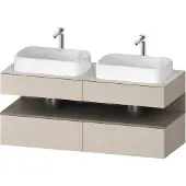 Duravit Waschtischunterschrank Qatego 140x55x60cm, ba m/ta m, Pl, Beck. beids.