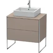 Duravit XSquare Konsolenwaschtischunterbau freistehend, 2 Auszüge, 800x778x548mm, XS492004343, Farbe: Basalt Matt Dekor