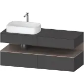 Duravit Waschtischunterschrank Qatego 140x55x60cm, ba m/Gr m, Pl, B l, B