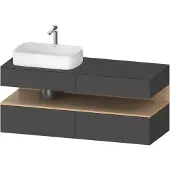 Duravit Waschtischunterschrank Qatego 140x55x60cm, E na/gra m, Pl, B l, B