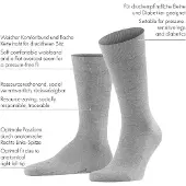 Falke Sensitive London Herren Socken, 43-46, Weiß, Uni, Baumwolle