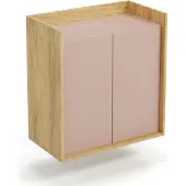 Halmar Zweitürig Kabinett Möbius SZF2D - natürliche Nussbaum / altrosa